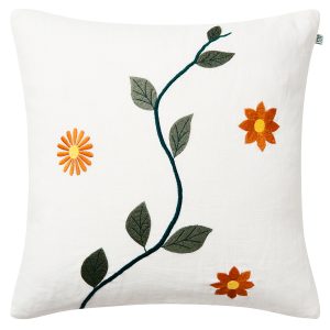 Almohadón Bordado Bloom White